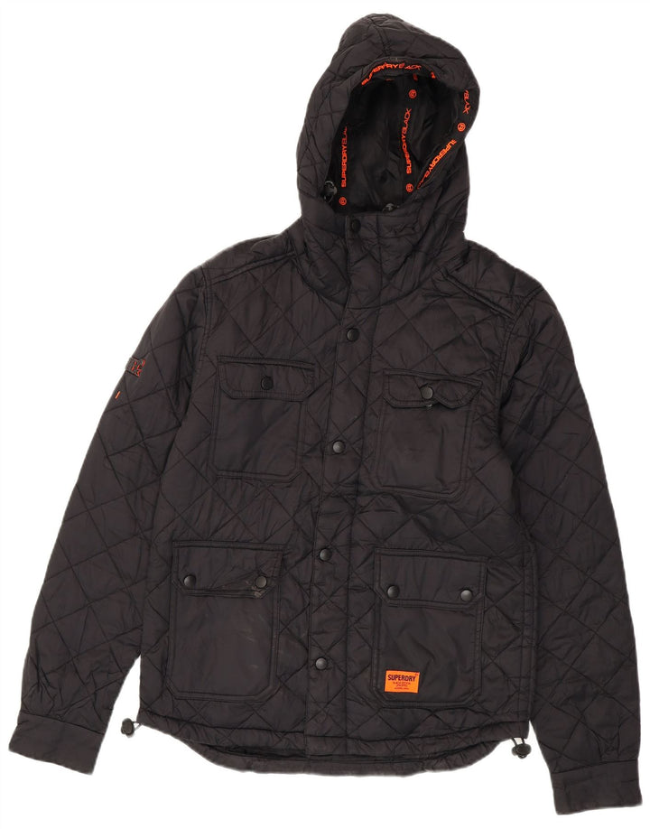 Ανδρικό καπιτονέ μπουφάν SUPERDRY UK 36 Small Black Nylon