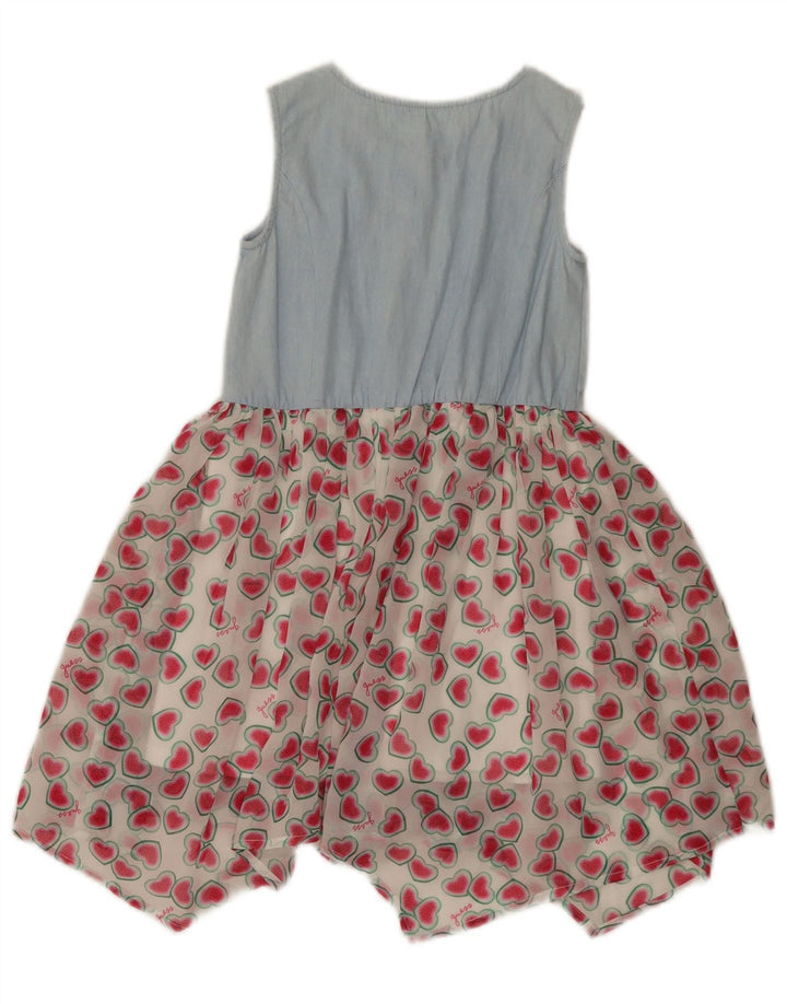 Guess Girls Abstract Pattern Αμάνικο ασύμμετρο φόρεμα 4-5 ετών Μπλε