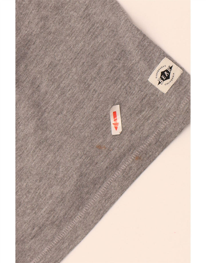 Bear Ανδρικό γραφικό T-Shirt Top XL Grey Flecked Polyester