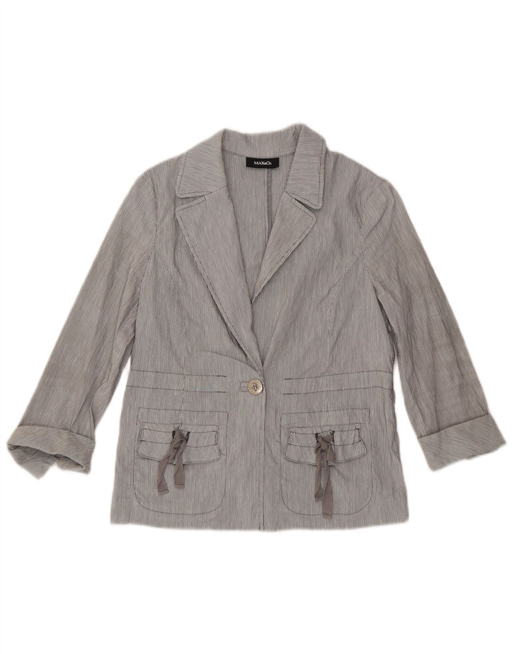 Max & Co. Γυναικείο σακάκι 3/4 μανίκι UK 8 Small Blue Pinstripe
