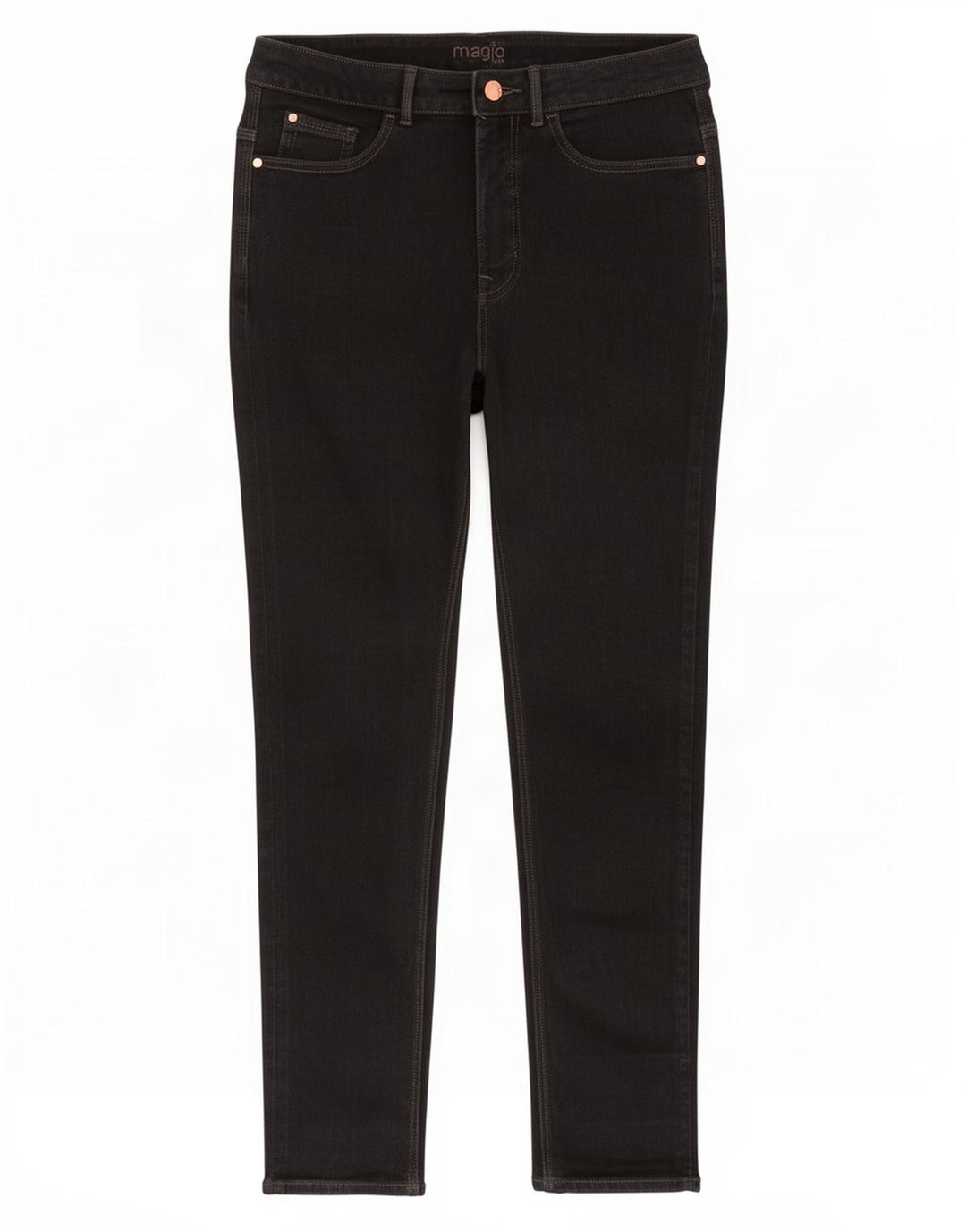 Marks & Spencer Womens Magic Slim Jeans UK 12 Medium W28 L28 Black Cotton