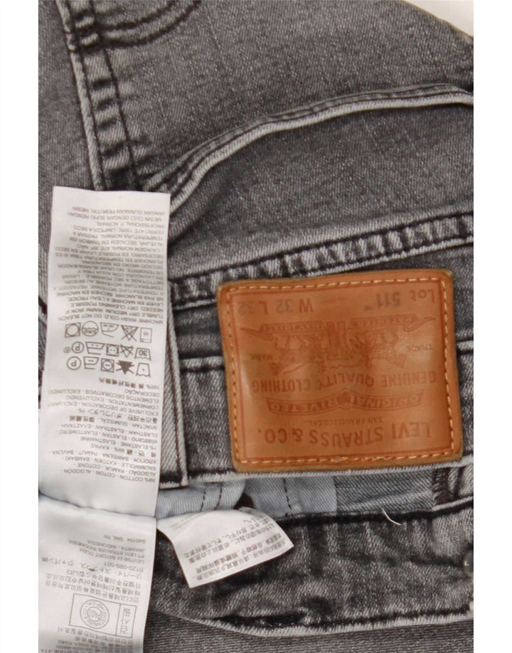Levi's Mens 511 Slim Jeans W32 L32 Γκρι βαμβακερό