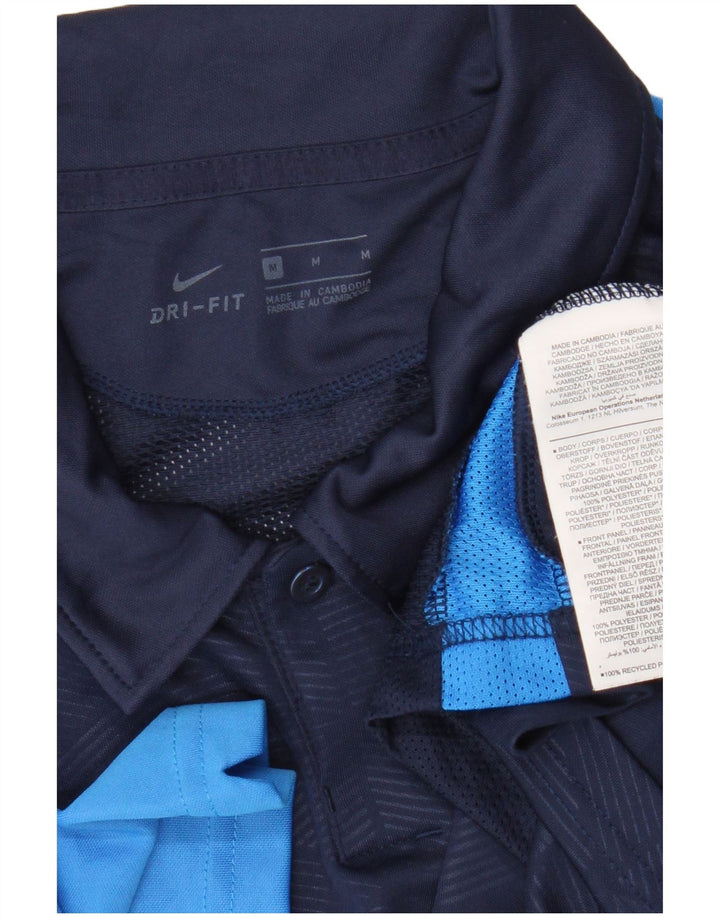 Ανδρικό μπλουζάκι πόλο Nike Dri Fit, μεσαίο μπλε ναυτικό, πολυεστέρας