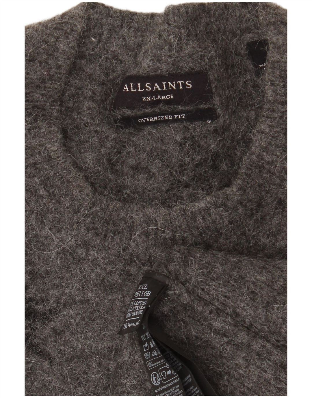 Γυναικείο πουλόβερ ALL SAINTS Crew Neck Jumper UK 20 2XL Grey Geometric