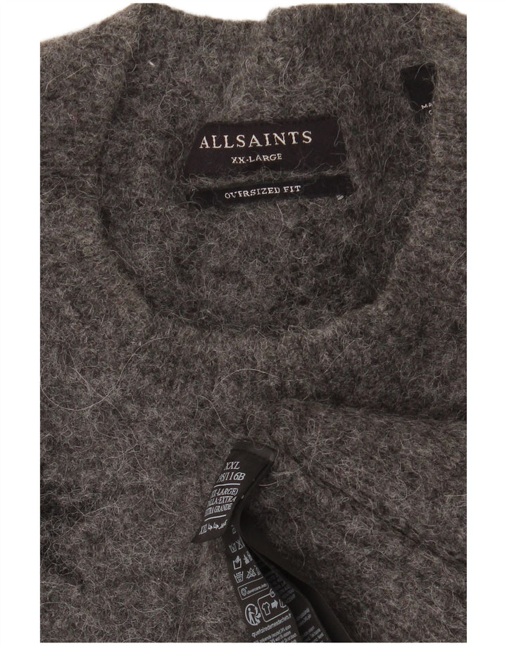 Γυναικείο πουλόβερ ALL SAINTS Crew Neck Jumper UK 20 2XL Grey Geometric