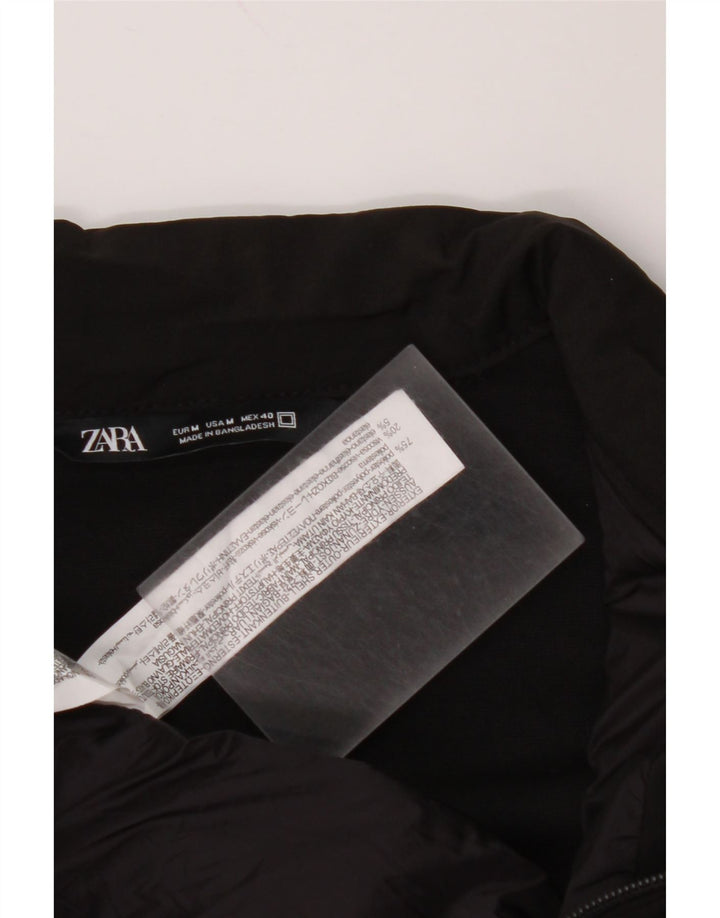 Ανδρικό μπουφάν ZARA με επένδυση UK 38 Μεσαίου Μαύρου Πολυεστέρα