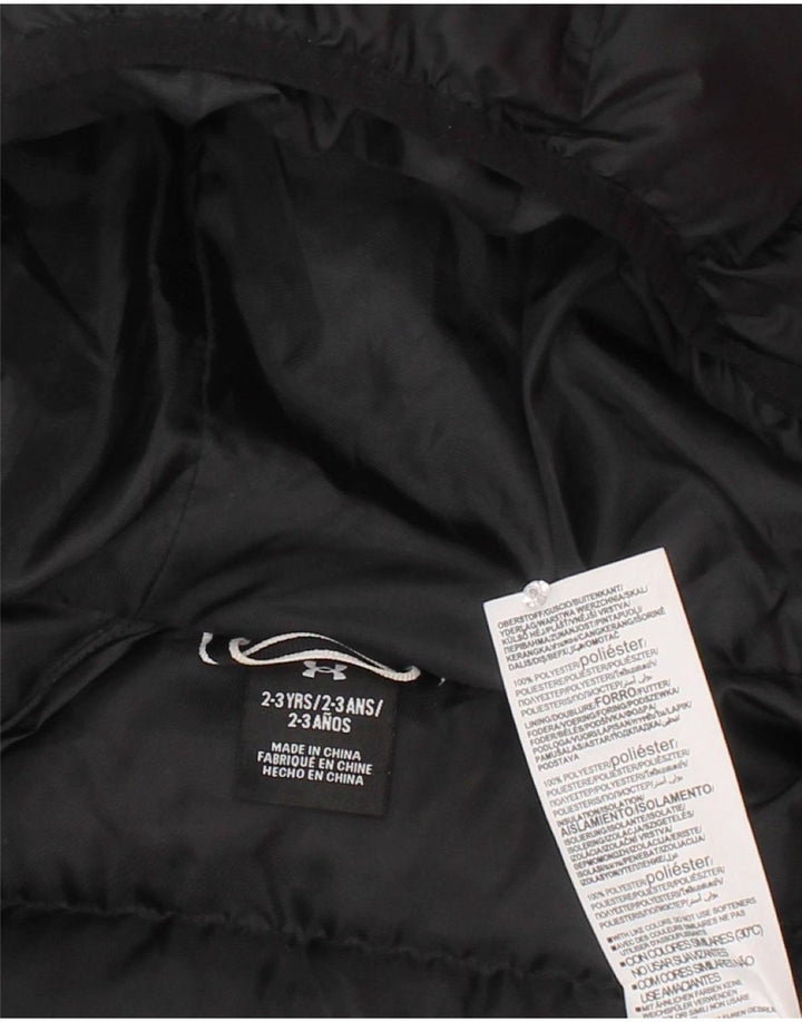 Μπουφάν Under Armour Boys με κουκούλα με επένδυση 2-3 ετών μαύρο πολυεστέρα