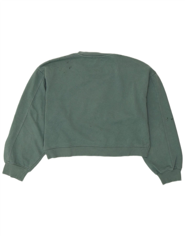 Γυναικείο φούτερ ZARA Crop Jumper UK 14 Medium Green