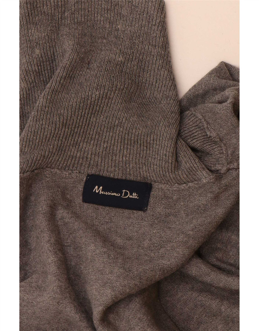 Ανδρικό πουλόβερ Massimo Dutti με ρολό λαιμόκοψη Μεσαίο γκρι