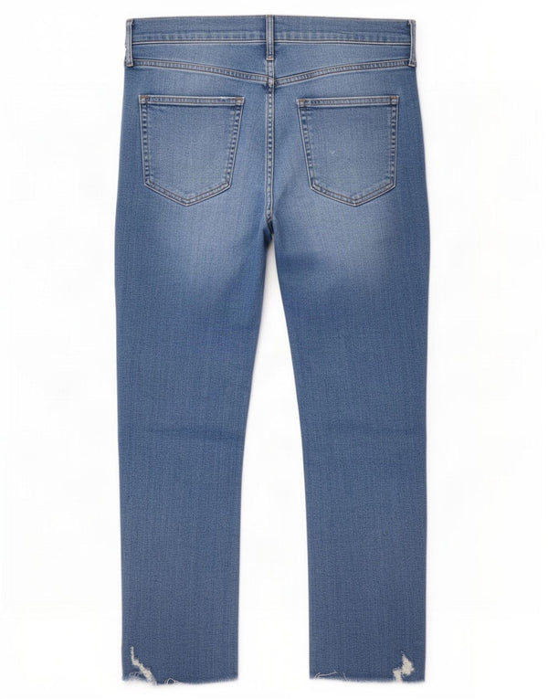 Gap Womens Cigarette Crop Distressed Slim Jeans W32 L26 Blue