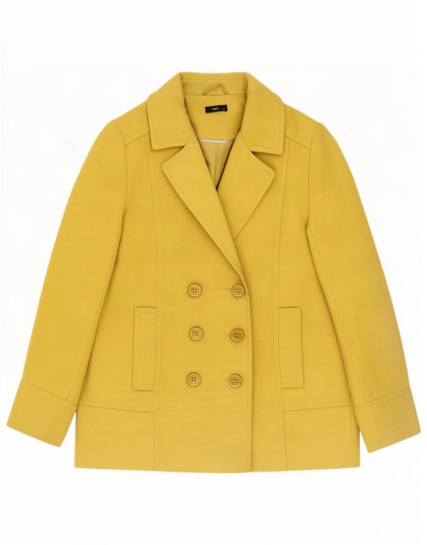 M&Co Γυναικείο σακάκι διπλό στήθος UK 12 Medium Yellow Polyester