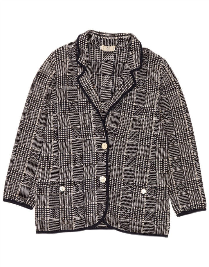 VALENTINO Γυναικείο Miss V Blazer Jacket IT 48 XL Navy Blue Houndstooth