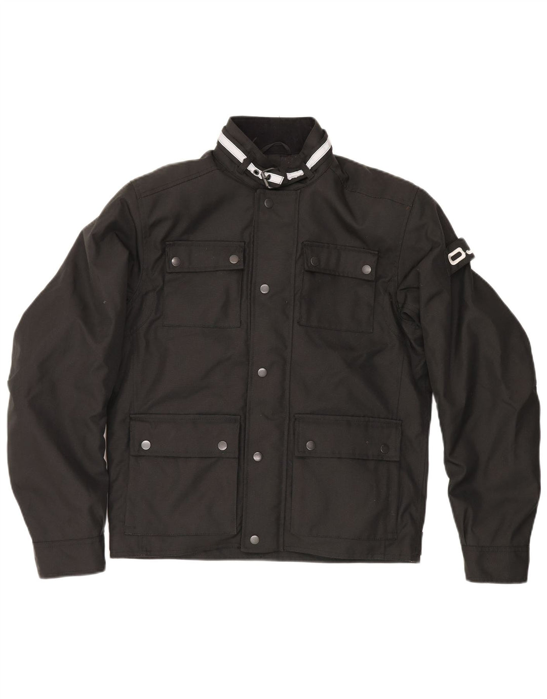 OJ Atmosfere Mens Racer Jacket UK 38 Medium Black Polyester