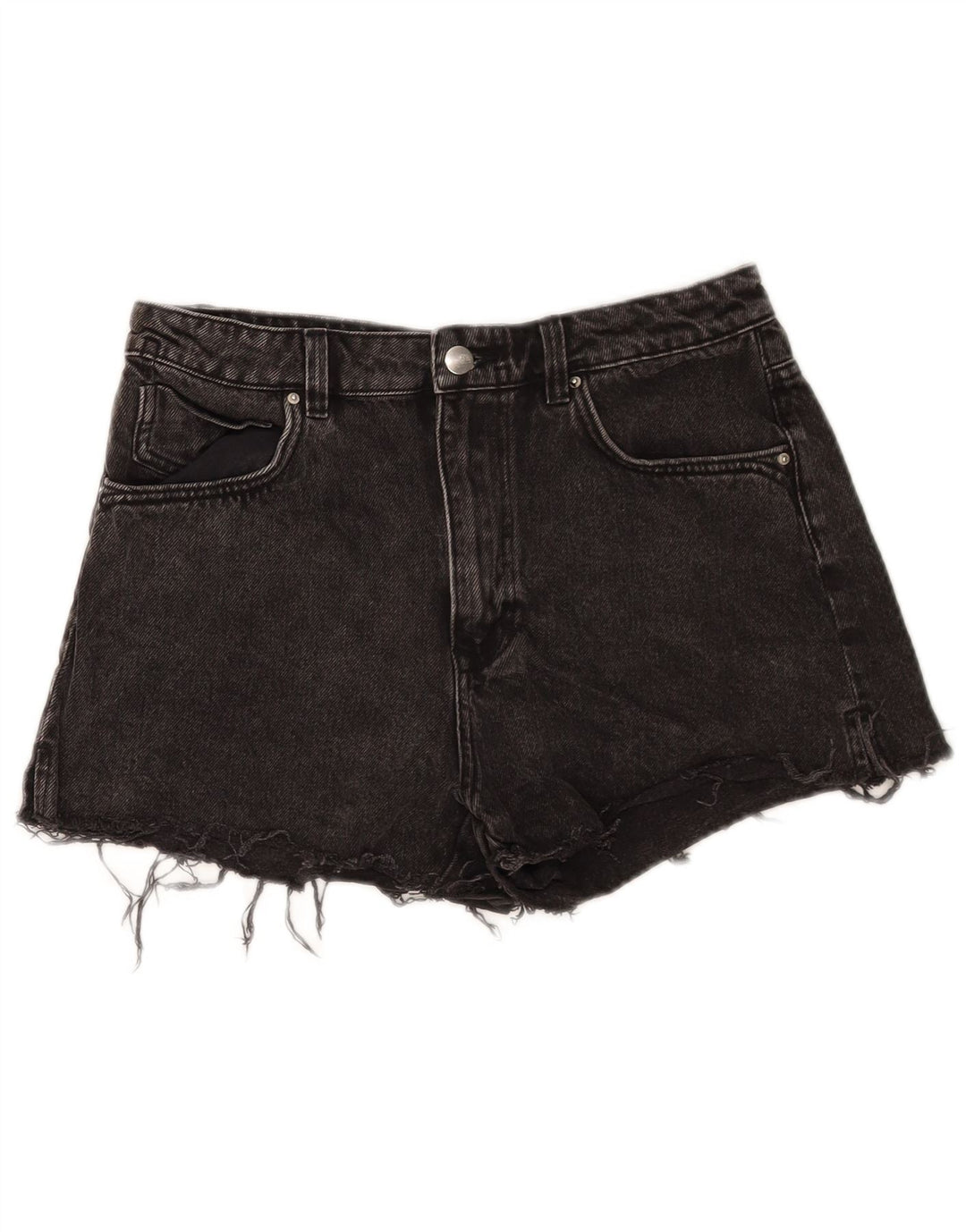Zara Γυναικείο τζιν σορτς EU 40 Medium W30 μαύρο βαμβακερό