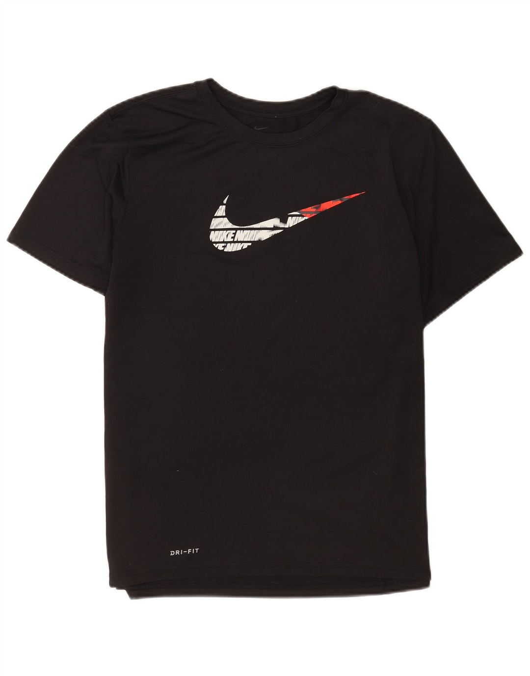 Γυναικείο μπλουζάκι Nike Dri Fit Regular Top UK 16 μεγάλο μαύρο πολυεστέρα