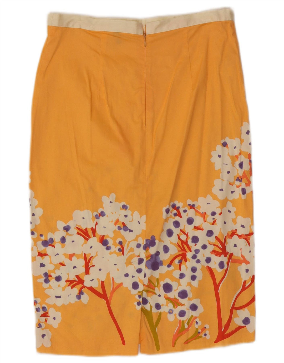 Γυναικεία Pencil Φούστα Benetton W28 Μεσαίο κίτρινο Floral