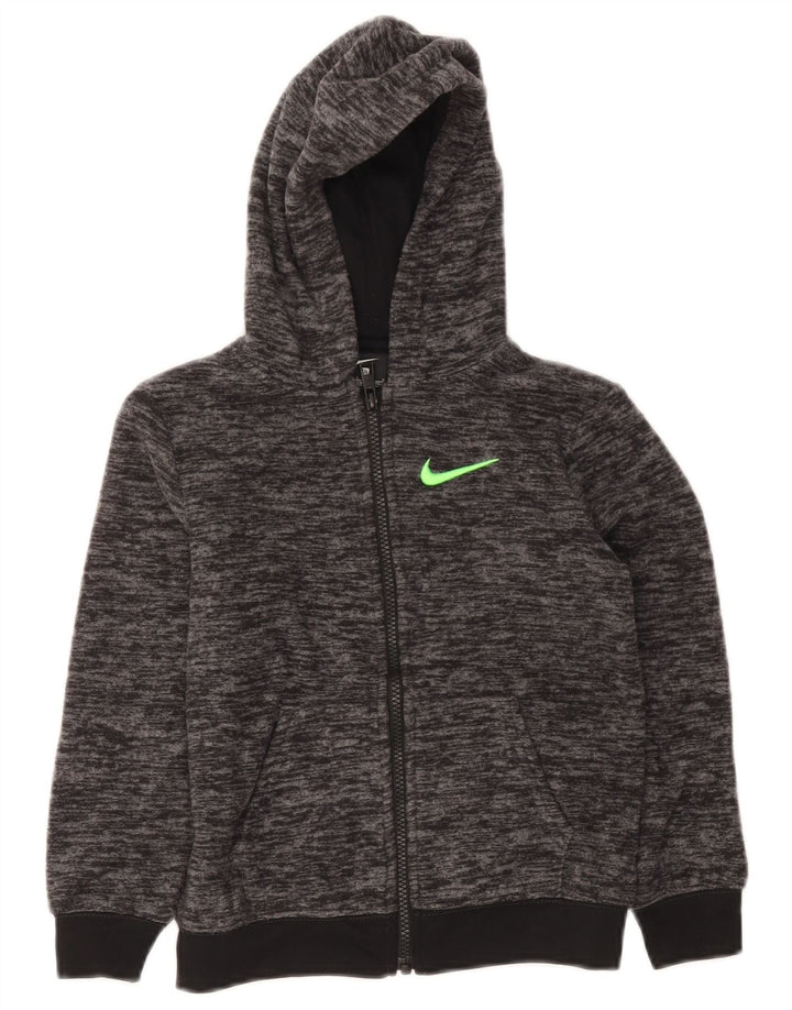Πουλόβερ Nike Boys με φερμουάρ με κουκούλα 6-7 ετών σε μεγάλο γκρι φλιτζάνι