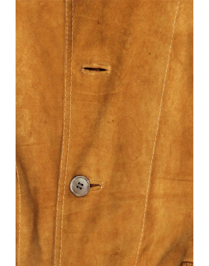 Vintage Ανδρικό Suede Bomber Jacket UK 38 Medium Brown