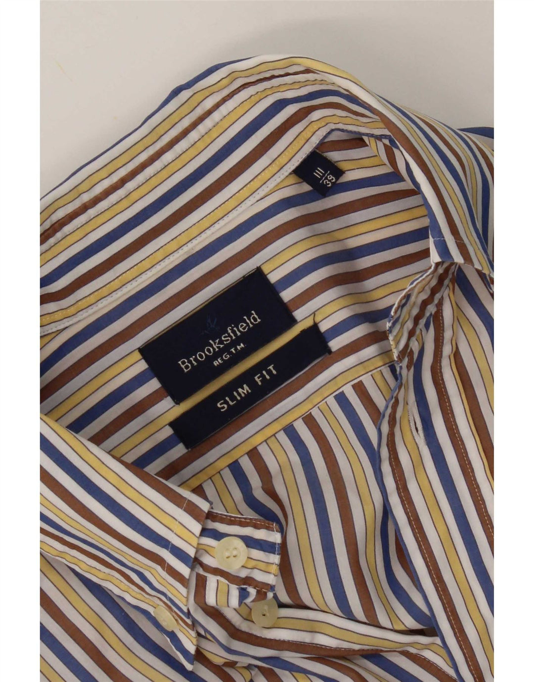 Ανδρικό πουκάμισο Brooksfield Slim Fit Μέγεθος 39 Μέτριο πολύχρωμο Pinstripe