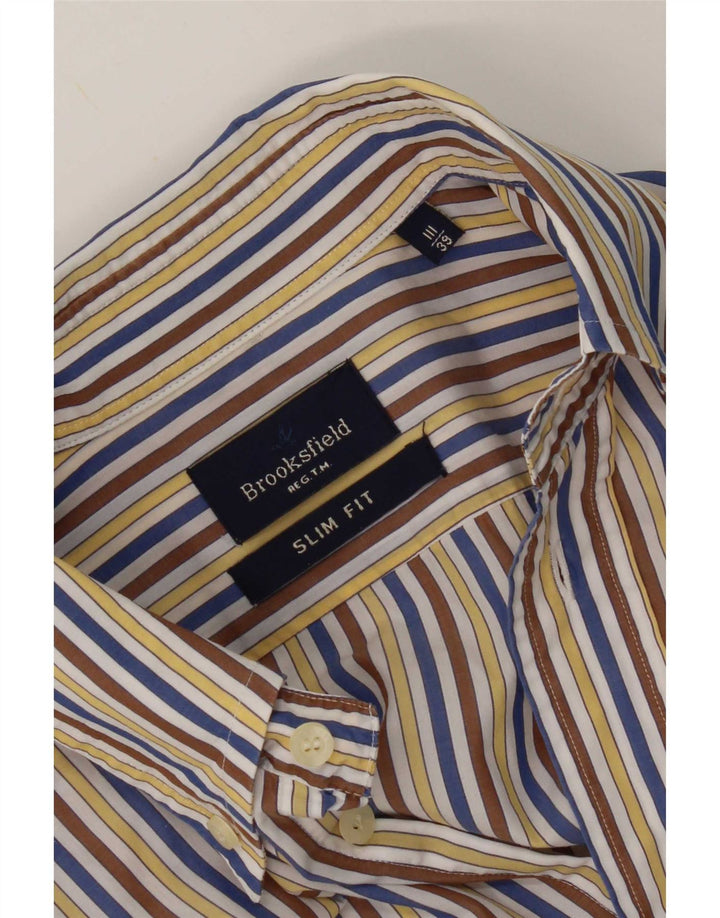 Ανδρικό πουκάμισο Brooksfield Slim Fit Μέγεθος 39 Μέτριο πολύχρωμο Pinstripe