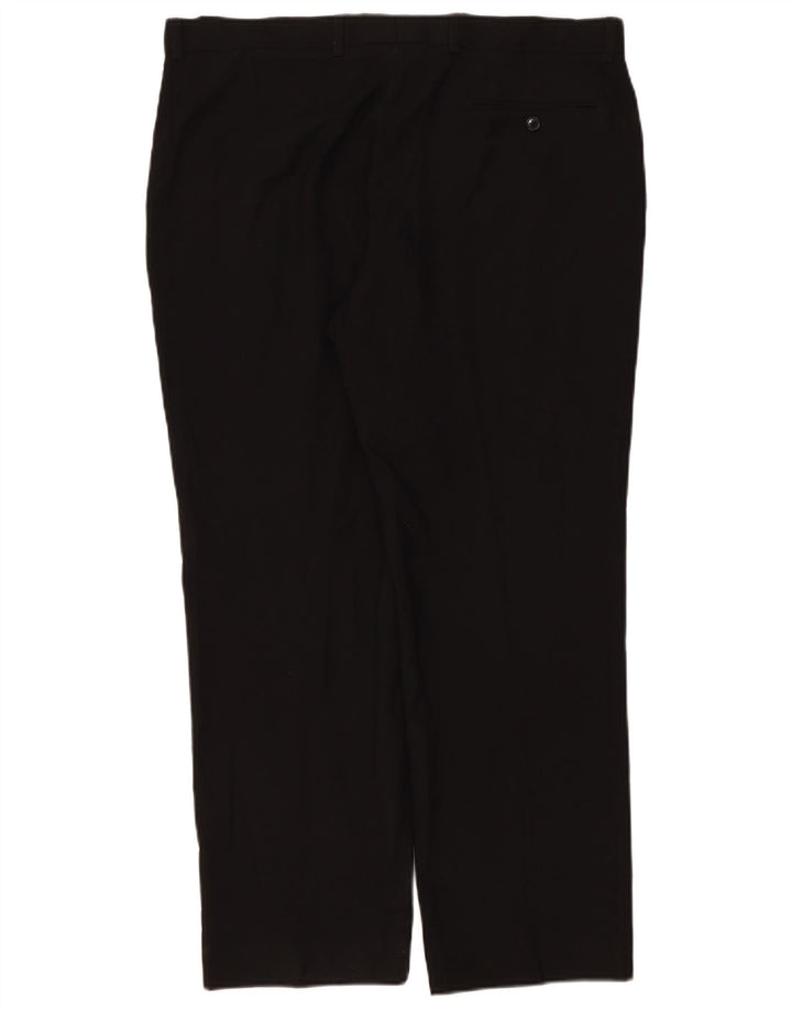 Ανδρικό παντελόνι με φόρμα Marks & Spencer W38 L29 Μαύρο πολυεστέρα