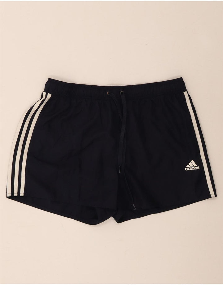 Ανδρικό αθλητικό σορτς Adidas μεγάλο μπλε ναυτικό πολυεστέρα