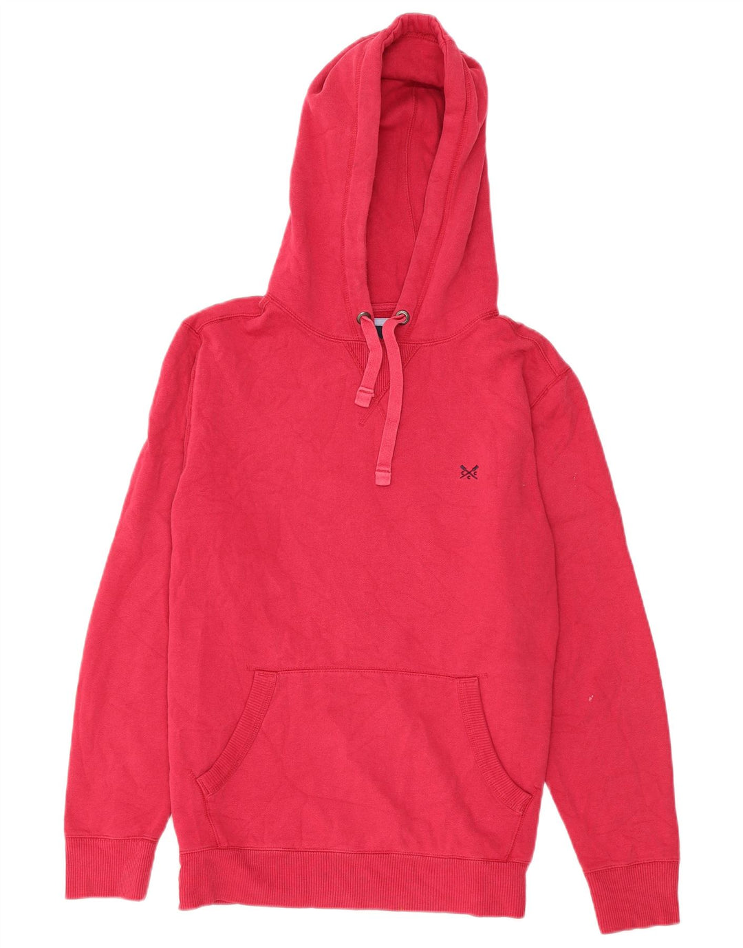 Crew Clothing Ανδρικά Hoodie Jumper Μεσαίο Ροζ Βαμβακερό