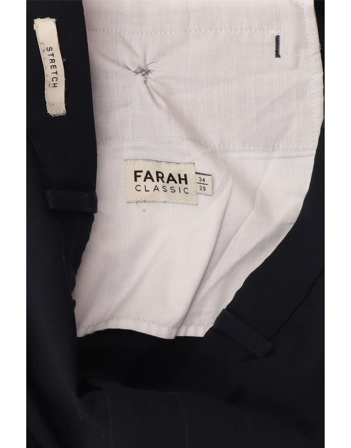 Farah Ανδρικό ίσιο casual παντελόνι W34 L29 Navy Blue Polyester