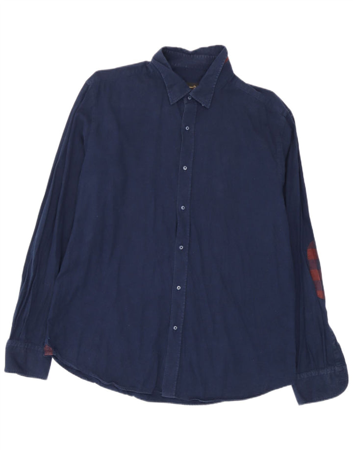 Ανδρικό πουκάμισο Massimo Dutti XL Navy Blue