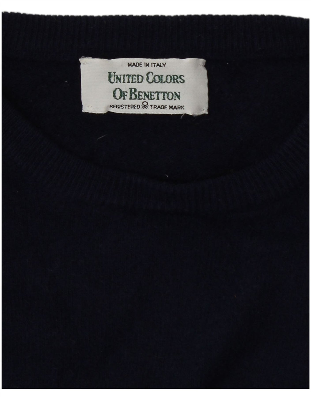 Γυναικείο πουλόβερ Benetton Boat Neck Jumper UK 12 Medium Navy Blue