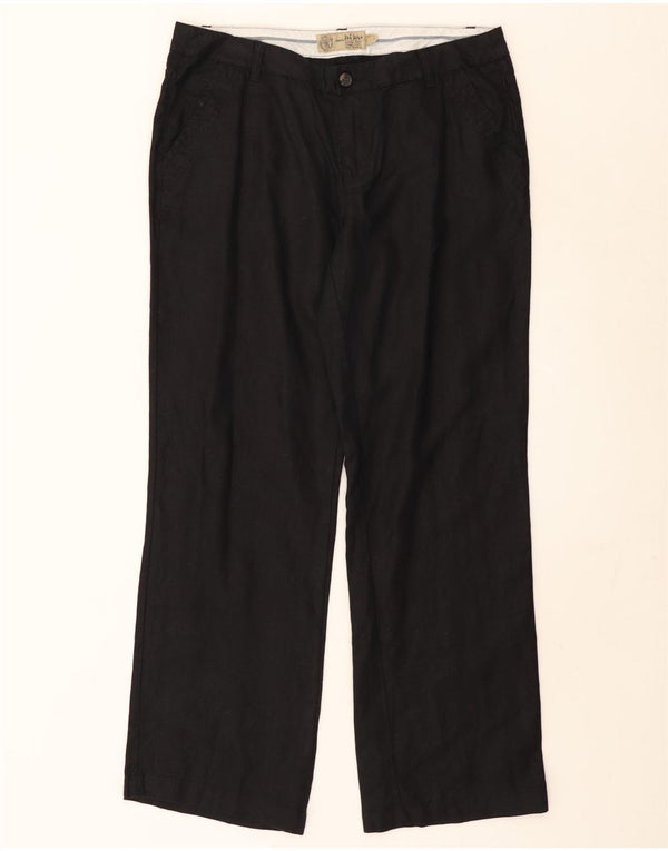 Fat Face Γυναικείο ίσιο παντελόνι Chino UK 14 Large W36 L31 Μαύρο λινό