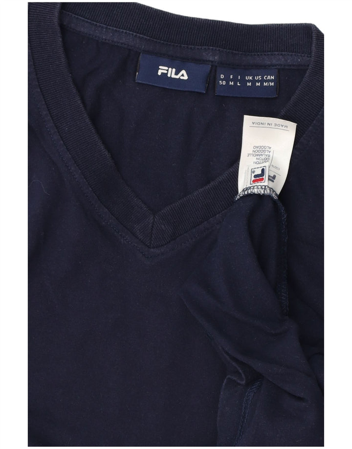 Ανδρικό T-Shirt FILA Top από μεσαίο μπλε ναυτικό βαμβακερό