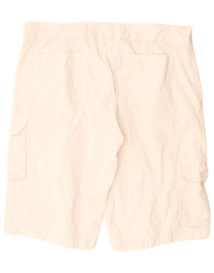 Ανδρικό σορτς Benetton Cargo IT 50 Large W34 Λευκό Βαμβακερό