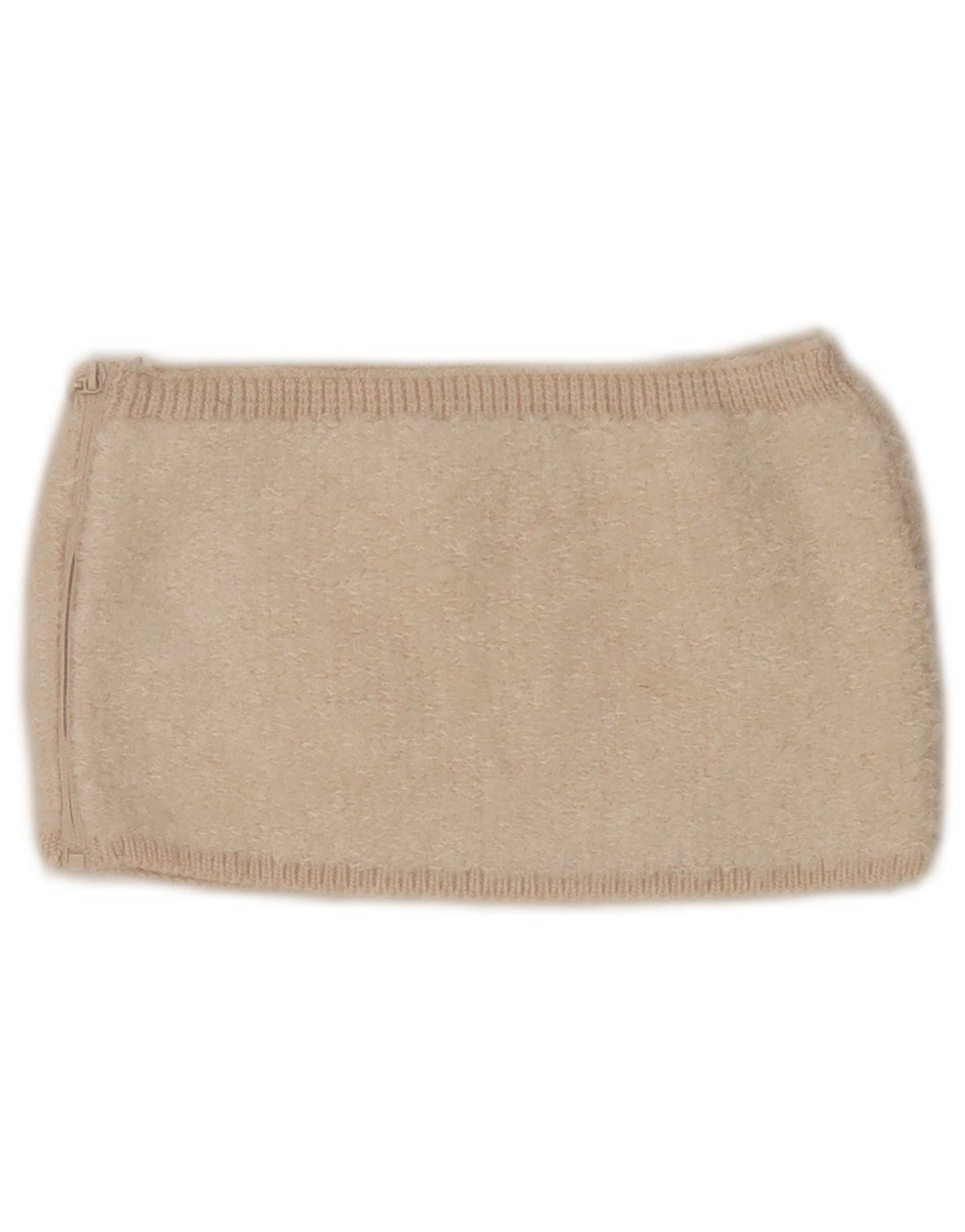 Zara Γυναικείο Knit Crop Top UK 8 Small Beige Acrylic