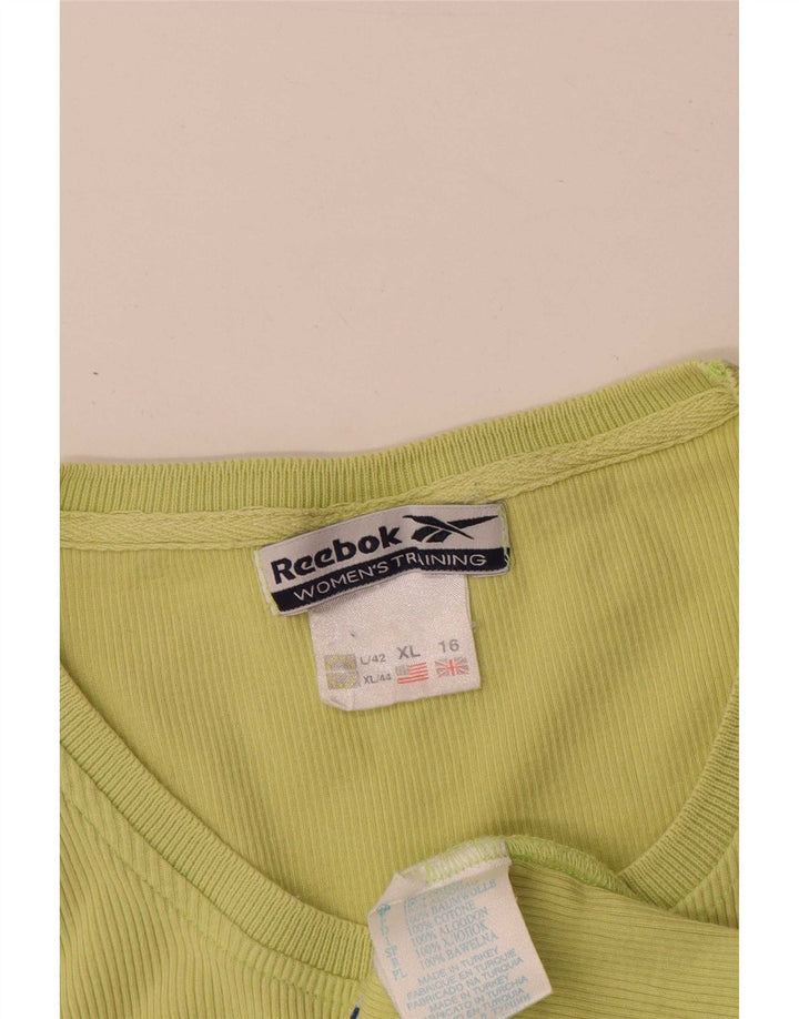 Reebok Γυναικείο Γιλέκο UK 16 Μεγάλο Βαμβακερό Πράσινο