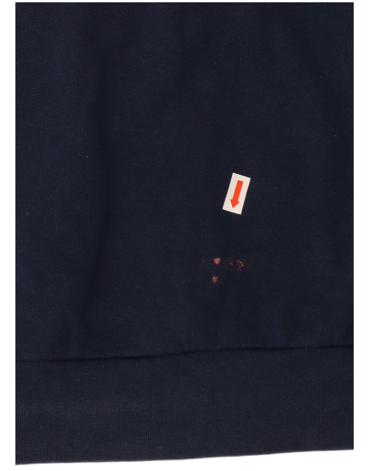 Ανδρικό πουλόβερ με κουκούλα με φερμουάρ Adidas μεγάλο μπλε βαμβακερό