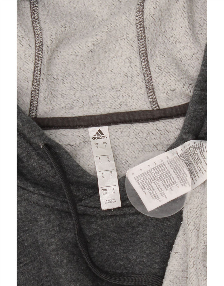 Adidas Ανδρικό Hoodie Jumper Μικρό γκρι βαμβακερό