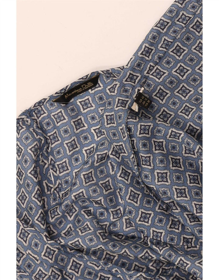 Massimo Dutti Γυναικεία Αμάνικη Μπλούζα Top EU 42 Large Blue Geometric