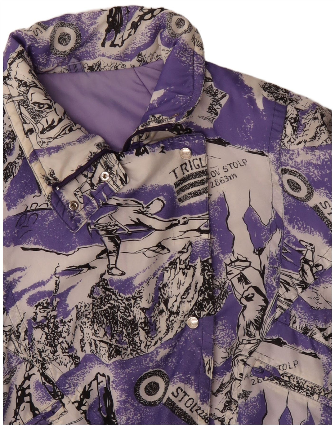 YASSA Γυναικείο Μπουφάν Γραφικών Σκι UK 18 XL Purple Colourblock