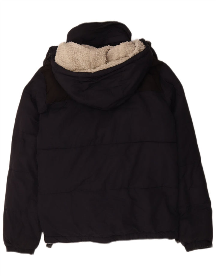Superdry Ανδρικό μπουφάν με κουκούλα UK 36 Small Navy Blue Polyester