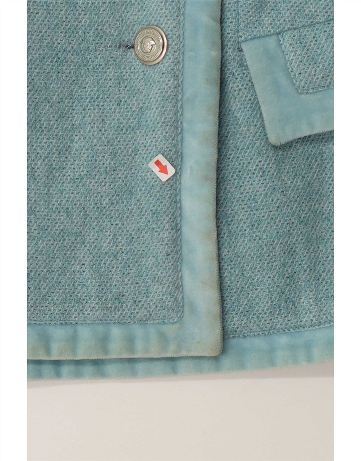Versace Γυναικείο Μπλέιζερ Διπλό Μπουφάν IT 44 Medium Turquoise Classic