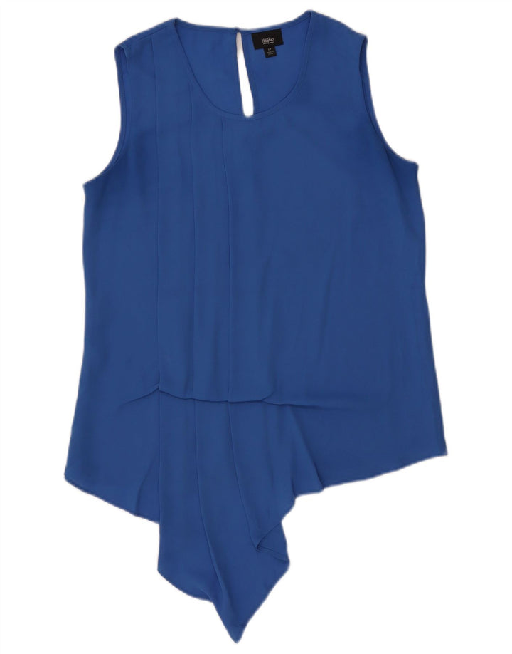 MOSSIMO Γυναικεία Αμάνικη Μπλούζα Τοπ UK 10 Small Blue Polyester