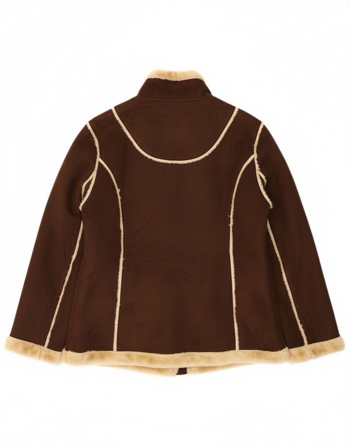 Vivien Caron Γυναικείο Μπουφάν Shearling Duffle UK 16 Large Brown