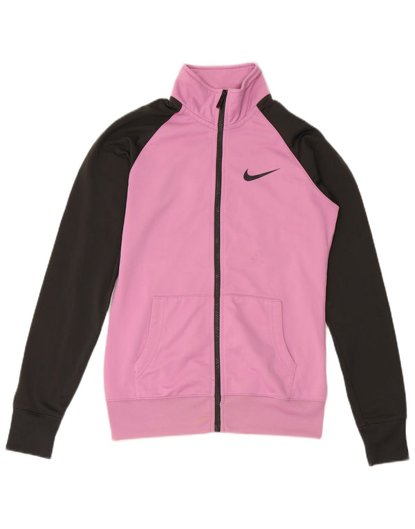 Γυναικεία φόρμα NIKE Top Jacket UK 10 Small Pink Colourblock Polyester