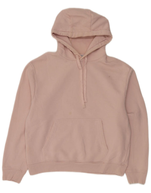 Zara Γυναικείο Hoodie Jumper UK 16 μεγάλο ροζ βαμβακερό