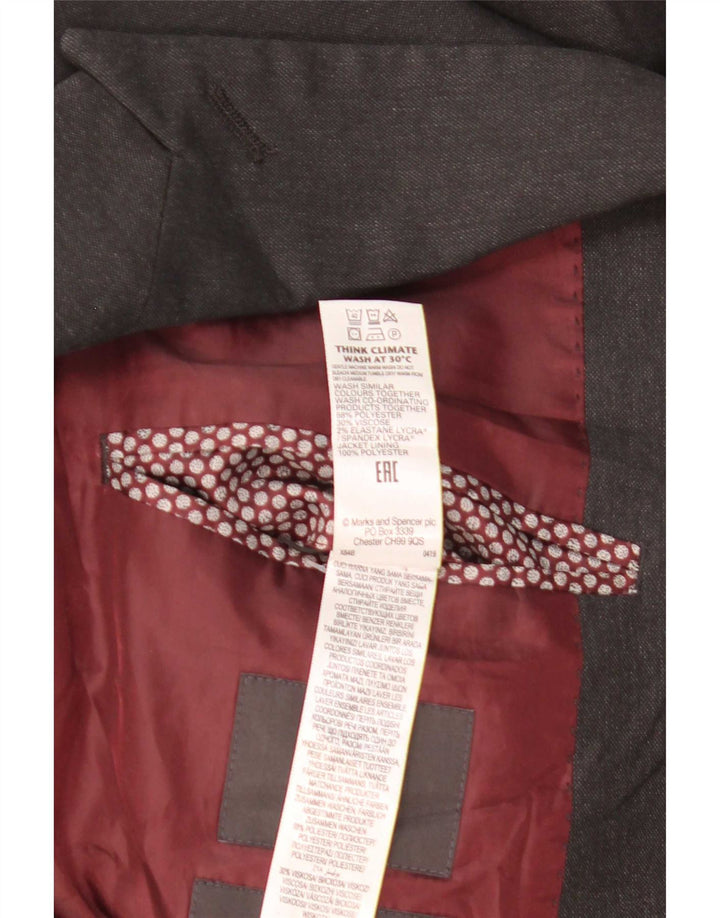 Marks & Spencer Ανδρικό μπουφάν σακάκι με 2 κουμπιά EU 48 Medium Grey Polyester
