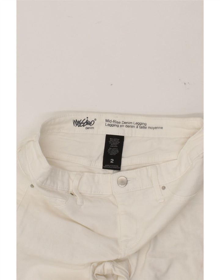 MOSSIMO Womens Mid Rise Jegging Jeans US 2 XS W28 L30 White Vintage Mossimo and Second-Hand Mossimo from Messina Hembry 