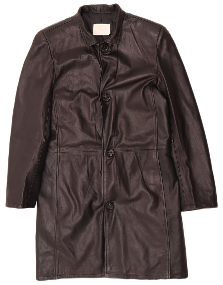 Ανδρικό Δερμάτινο Παλτό Barone UK 36 Small Black