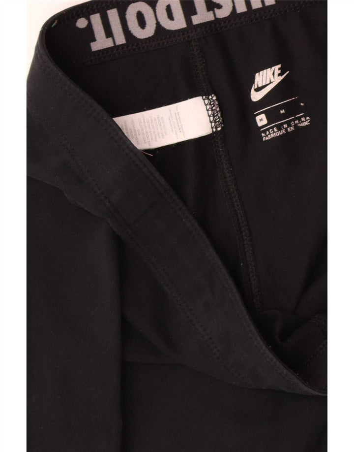 Γυναικεία γραφικά κολάν Nike UK 12 μεσαίο μαύρο βαμβακερό