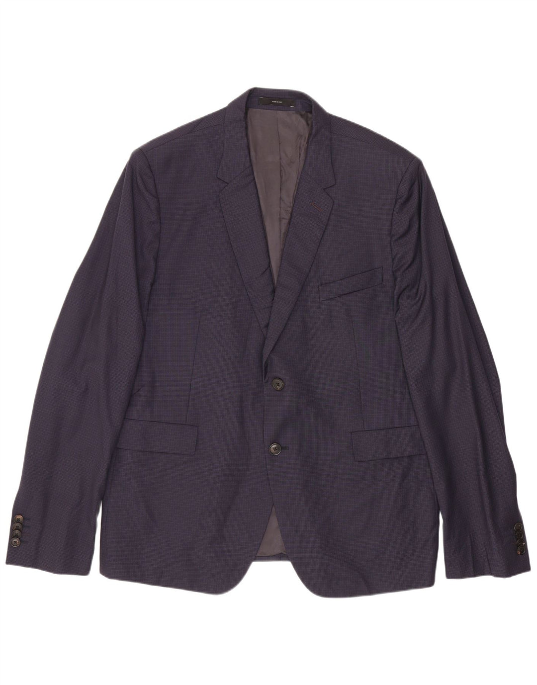 Paul Smith Ανδρικό μπουφάν σακάκι με 2 κουμπιά IT 44 XS Navy Blue Check Wool